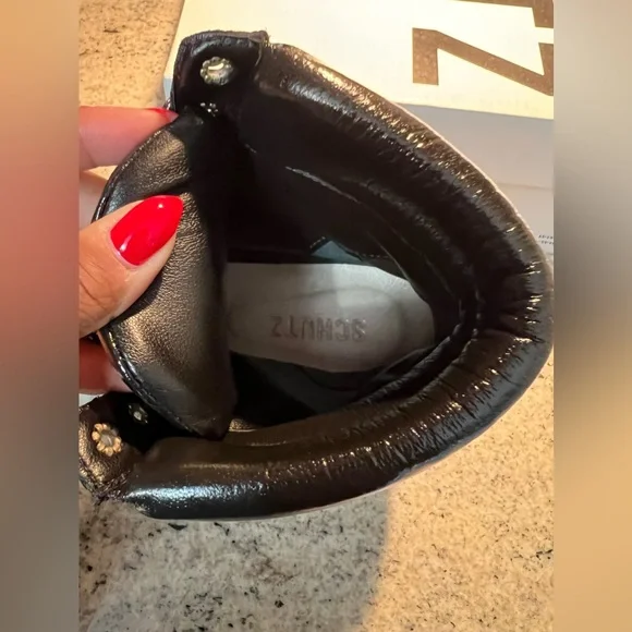 NWT Schutz Black Lace up Boots - Picture 10 of 10